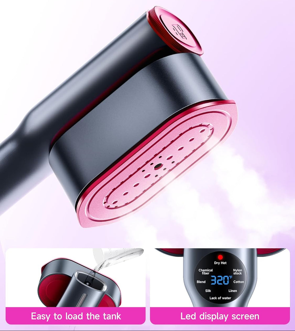 2-In-1 Steamer & Iron for Clothes,15S Fast Heat-Up 1200W Portable Handheld Garment Steamer,Travel Size with Large Ceramic Heat Panel,Quick Wrinkle Removal,110V-120V